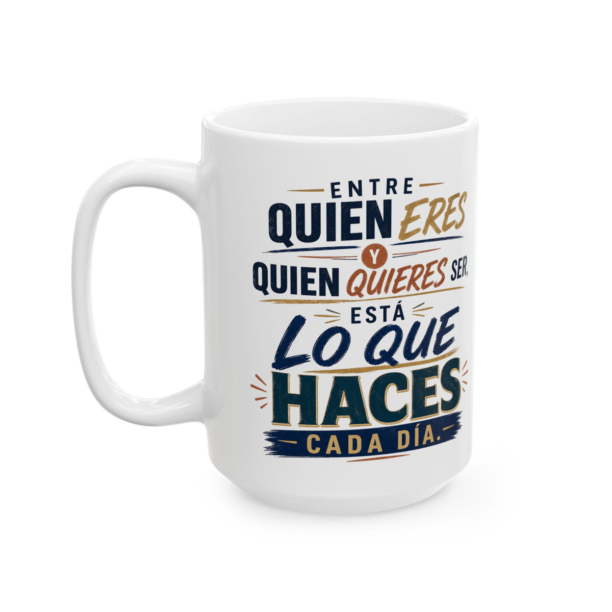 Taza “Entre Quien Eres y Quien Quieres Ser” – Spanish Inspirational Mug | 11oz/15oz Free Shipping