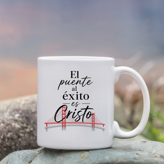 El Puente al Éxito es Cristo – Taza Cristiana Inspiradora en Español