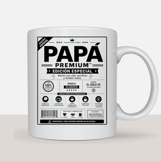 Papá Premium – Edición Especial | Taza Divertida para Papá en Español