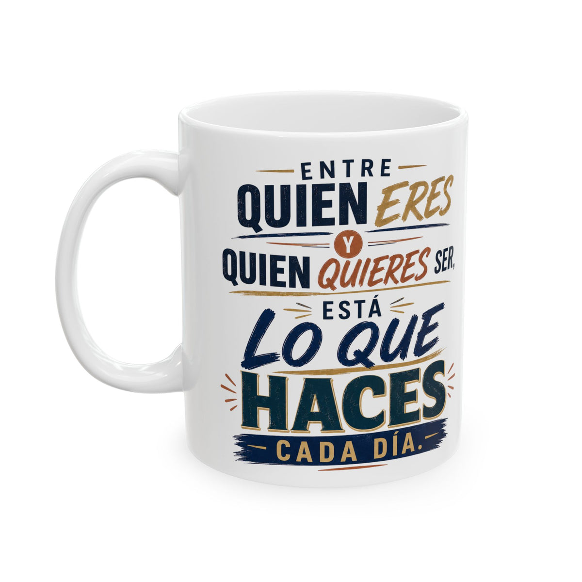 Taza “Entre Quien Eres y Quien Quieres Ser” – Spanish Inspirational Mug | 11oz/15oz Free Shipping